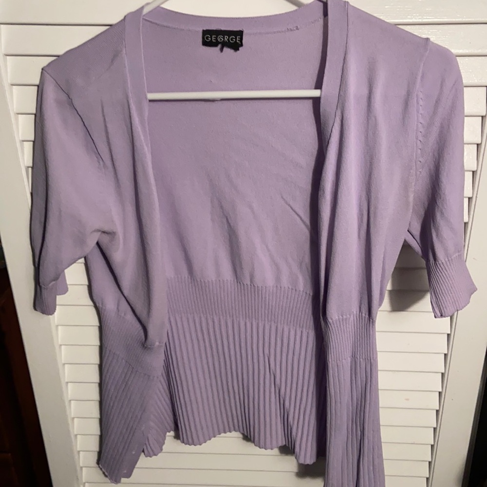 Light purple cover up with quarter sleeves
